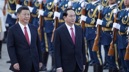 Trung Quốc bắn 21 phát đại bác chào đón Chủ tịch nước Trần Đại Quang