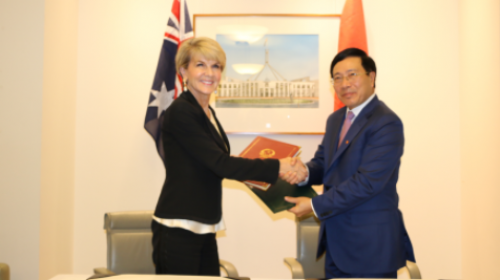 Bộ trưởng Ngoại giao Phạm Bình Minh hội đàm với Bộ trưởng Ngoại giao Australia Julie Bishop